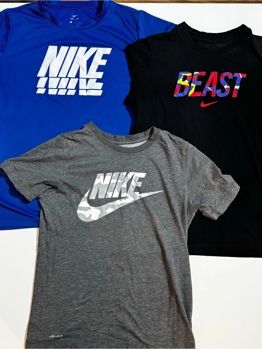 Nike Boys Multi-Color & Gray Graphic Short Sleeve Tees Pack